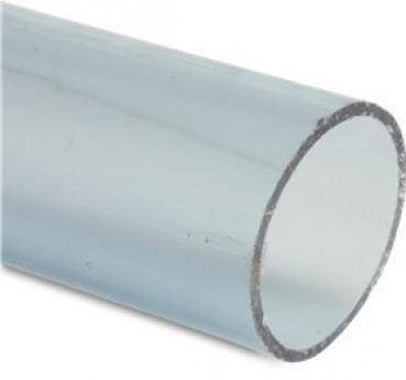 1m langes PVC Druckrohr, nach ISO Transparent, Außendurchmesser x Wandstärke, 50mm x 2,4mm
