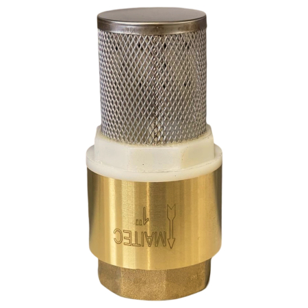 Messing Fußventil 1" mit Rückschlagklappe & Edelstahlfilter – für Brunnen & Pumpen