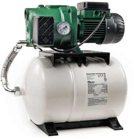 249,99€ - DAB Hauswasserwerk / Druckerhöhungsanlage – AQUAJET 82 M-G mit 20L Membrankessel, Druckschalter & Manometer