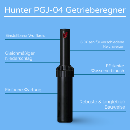 Hunter Rasenbewässerung Komplettset – Unterirdisches Versenkregner System für 100–200 m² Gartenfläche