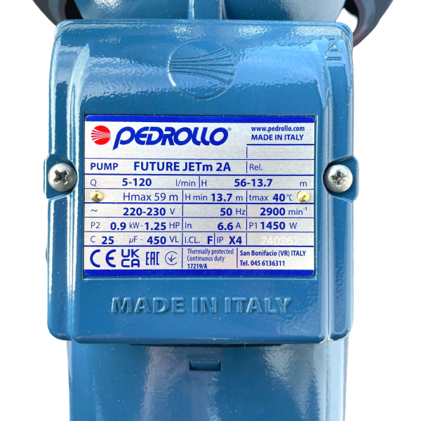 Pedrollo Hauswasserwerk / Druckerhöhungsanlage - Future JETm 2A mit 20L Druckkessel, Druckschalter & Manometer