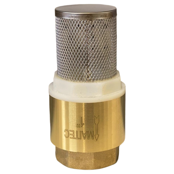 Messing Fußventil 1" mit Rückschlagklappe & Edelstahlfilter – für Brunnen & Pumpen