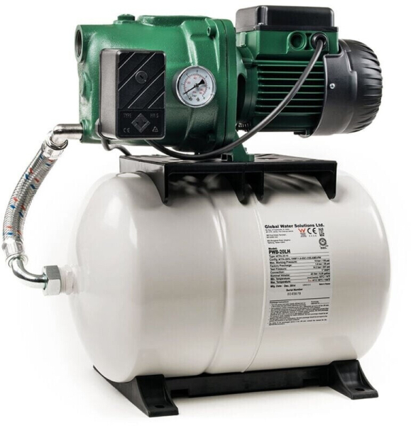 249,99€ - DAB Hauswasserwerk / Druckerhöhungsanlage – AQUAJET 82 M-G mit 20L Membrankessel, Druckschalter & Manometer